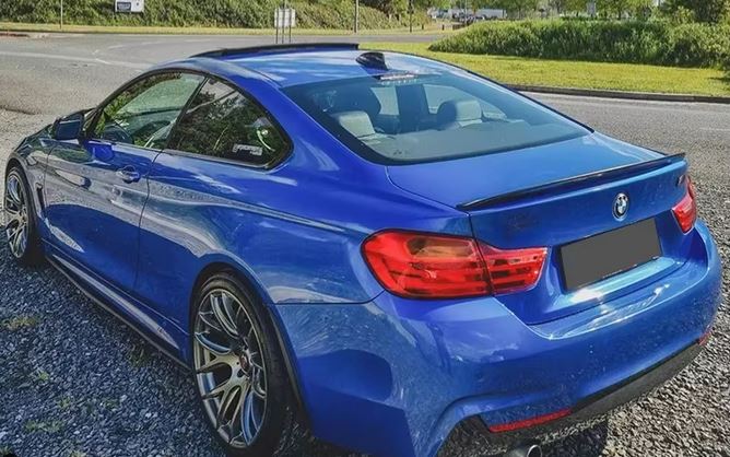 2014-2020 BMW 4 series f32 (428i/430i/435i/440i) m performance style rear trunk spoiler lip wing gloss black left