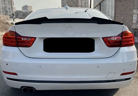 2014-2020 BMW 4 series f32 (428i/430i/435i/440i) m4 style rear trunk spoiler lip wing gloss black center