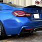 2014-2020 BMW 4 series f32 (428i/430i/435i/440i) psm style rear trunk spoiler lip wing gloss black left far