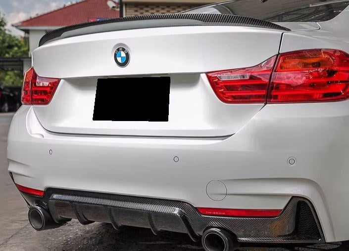 2014-2020 BMW 4 series f36 gran coupe 428i/430i/435i/440i m performance style rear trunk spoiler lip wing replica carbon fiber