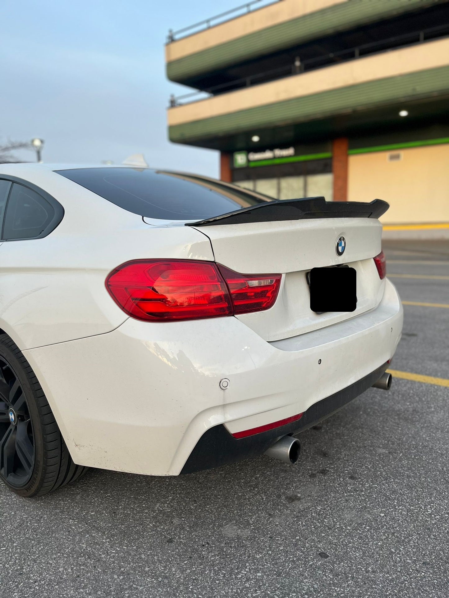 2014-2020 BMW 4 series f36 gran coupe 428i/430i/435i/440i psm style rear trunk spoiler Gloss Black Back Left