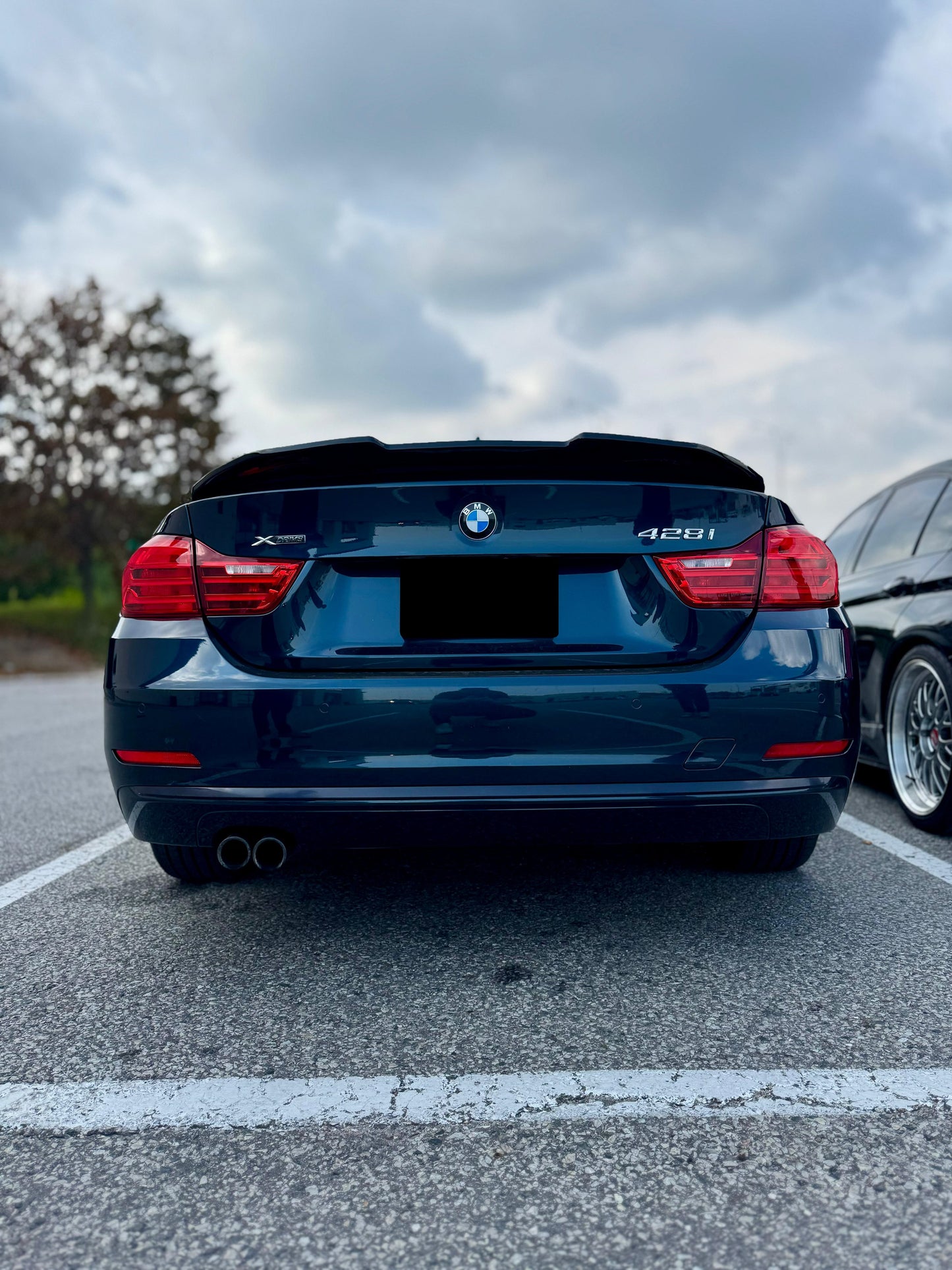 2014-2020 BMW 4 series f32 (428i/430i/435i/440i) psm style rear trunk spoiler lip wing gloss black back center