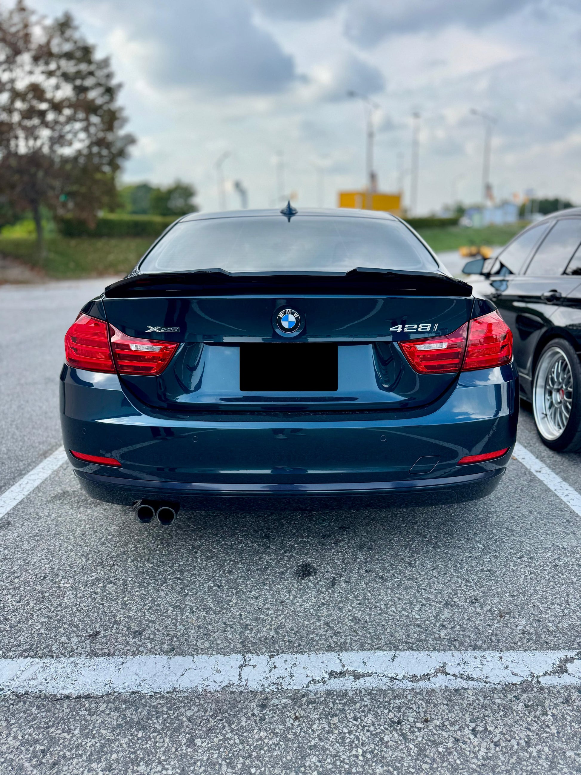 2014-2020 BMW 4 series f32 (428i/430i/435i/440i) psm style rear trunk spoiler lip wing gloss black center back