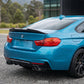 2014-2020 BMW 4 Series F32/F33/F36 (430i/435i/440i) Gran Coupe M Performance Style Rear Bumper Diffuser M-Sport Single Dual Exhaust Gloss Black Back Right