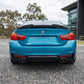 2014-2020 BMW 4 Series F32/F33/F36 (430i/435i/440i) Gran Coupe M Performance Style Rear Bumper Diffuser M-Sport Single Dual Exhaust Gloss Black