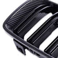 2014-2020 bmw 4 series f32/f33/f36 (428i/430i/435i/440i) gran coupe m style dual slat front kidney grille replica carbon fiber close up