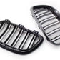 2014-2021 bmw 2 series f22 (228i/230i/m235i/m240i) m style dual slat kidney grille replica carbon fiber