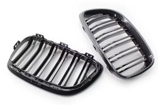 2014-2021 bmw 2 series f22 (228i/230i/m235i/m240i) m style dual slat kidney grille replica carbon fiber