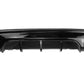 2014-2021 bmw 2 series f22/f23 (228i/230i/m235i/m240i) m sport m performance style rear bumper diffuser dual single exhaust Gloss Black Back Center Close Up