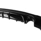 2014-2021 bmw 2 series f22/f23 (228i/230i/m235i/m240i) m sport m performance style rear bumper diffuser dual single exhaust Gloss Black Back Close Up