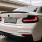 2014-2021 bmw 2 series f22/f23 (228i/230i/m235i/m240i) m sport m performance style rear bumper diffuser dual single exhaust Gloss Black Back Right