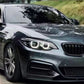 2014-2021 bmw 2 series f22/f23 (228i/230i/m235i/m240i) m-sport m performance style side skirt extensions Gloss Black Front Left