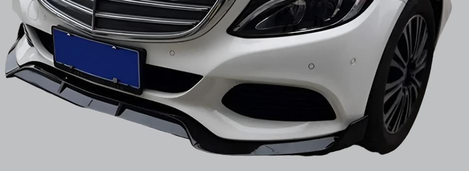 2015-2018 Mercedes C Class W205 Brabus Style Front Lip Gloss Black Front Right