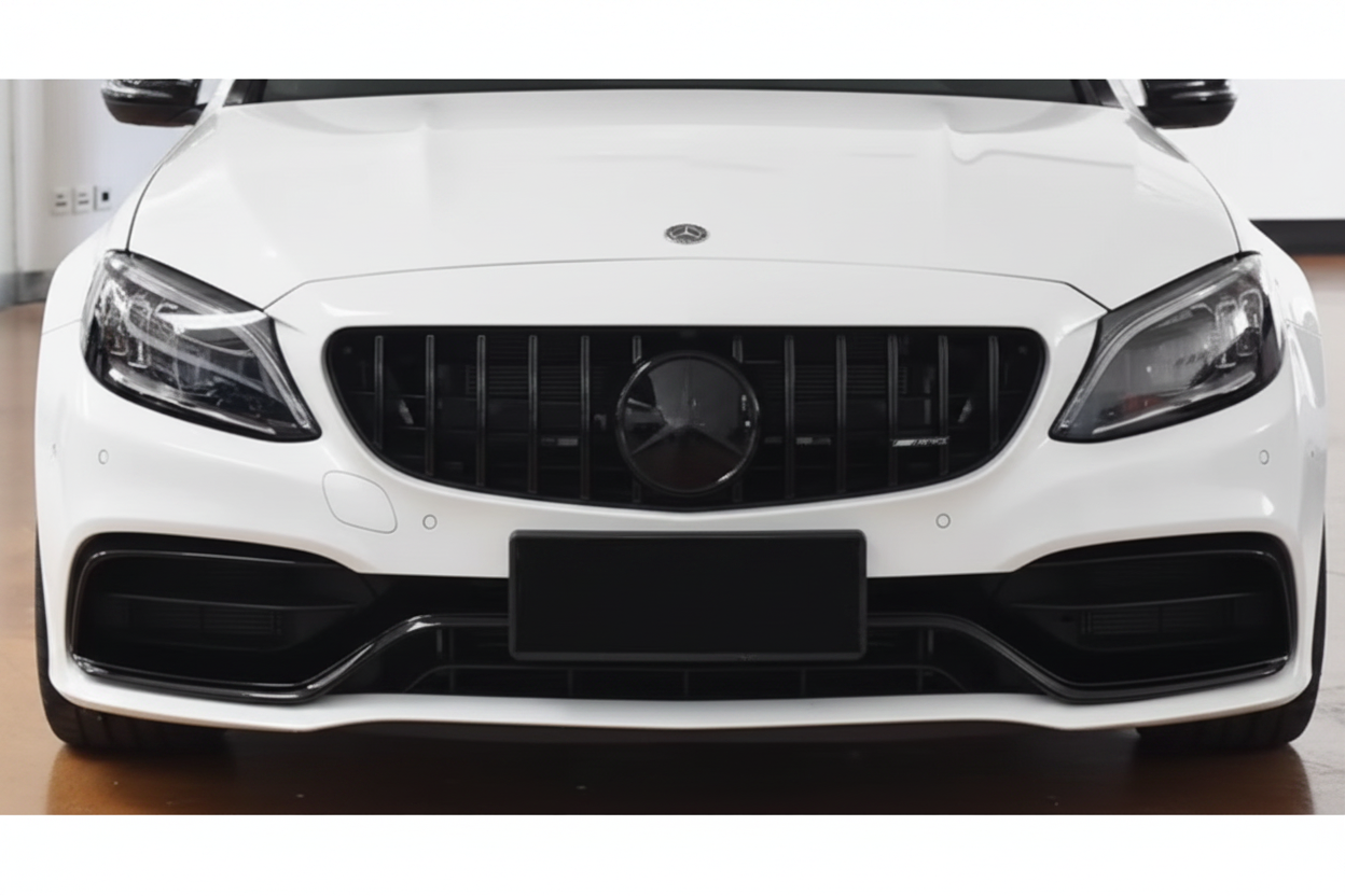 2015-2018 Mercedes Benz C Class W205 C63/C63S GT Style Front Grille Gloss Black