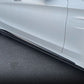 2015-2021 Mercedes C Class Coupe Sedan C205 W205 GT Style Side Skirt Extensions Gloss Black Right Side Close Up