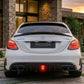 2015-2021 Mercedes C Class Sedan W205 Brabus Style Rear Diffuser Gloss Black AMG Sport Package C43/C300/C400/C450 center