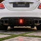2015-2021 Mercedes C Class Sedan W205 Brabus Style Rear Diffuser Gloss Black AMG Sport Package C43/C300/C400/C450 Close Up