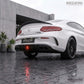 2015-2023 Mercedes C Class Coupe C205 Brabus Style Rear Diffuser with LED Light Gloss Black Back Left c300/c43 amg