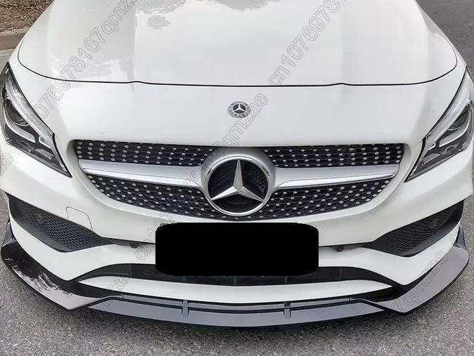 2016-2019 Mercedes Benz CLA Class W117 Brabus Style Front Lip Gloss Black Front Center