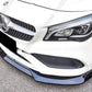 2016-2019 Mercedes Benz CLA Class W117 Brabus Style Front Lip Gloss Black Front Right Close