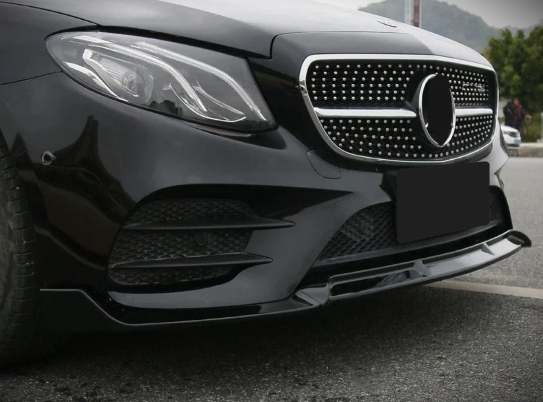 2016 2020 Mercedes E Class Sedan E300 E400 W213 Brabus Style Front Lip Gloss Black Front Left