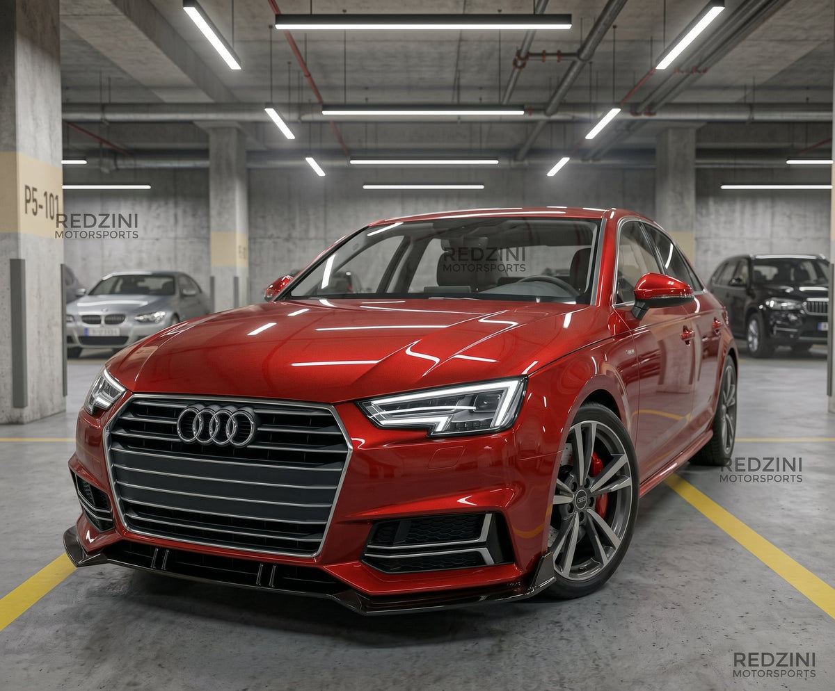 2017-2019 Audi A4/S4 B9 Front Lip Gloss Black Front Right