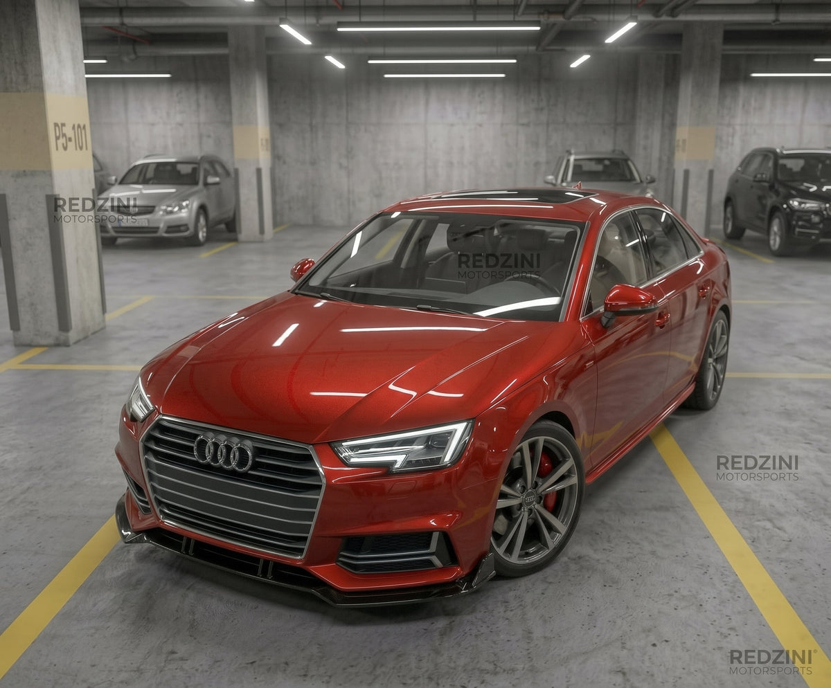 2017-2019 Audi A4/S4 B9 Front Lip Gloss Black Front Right