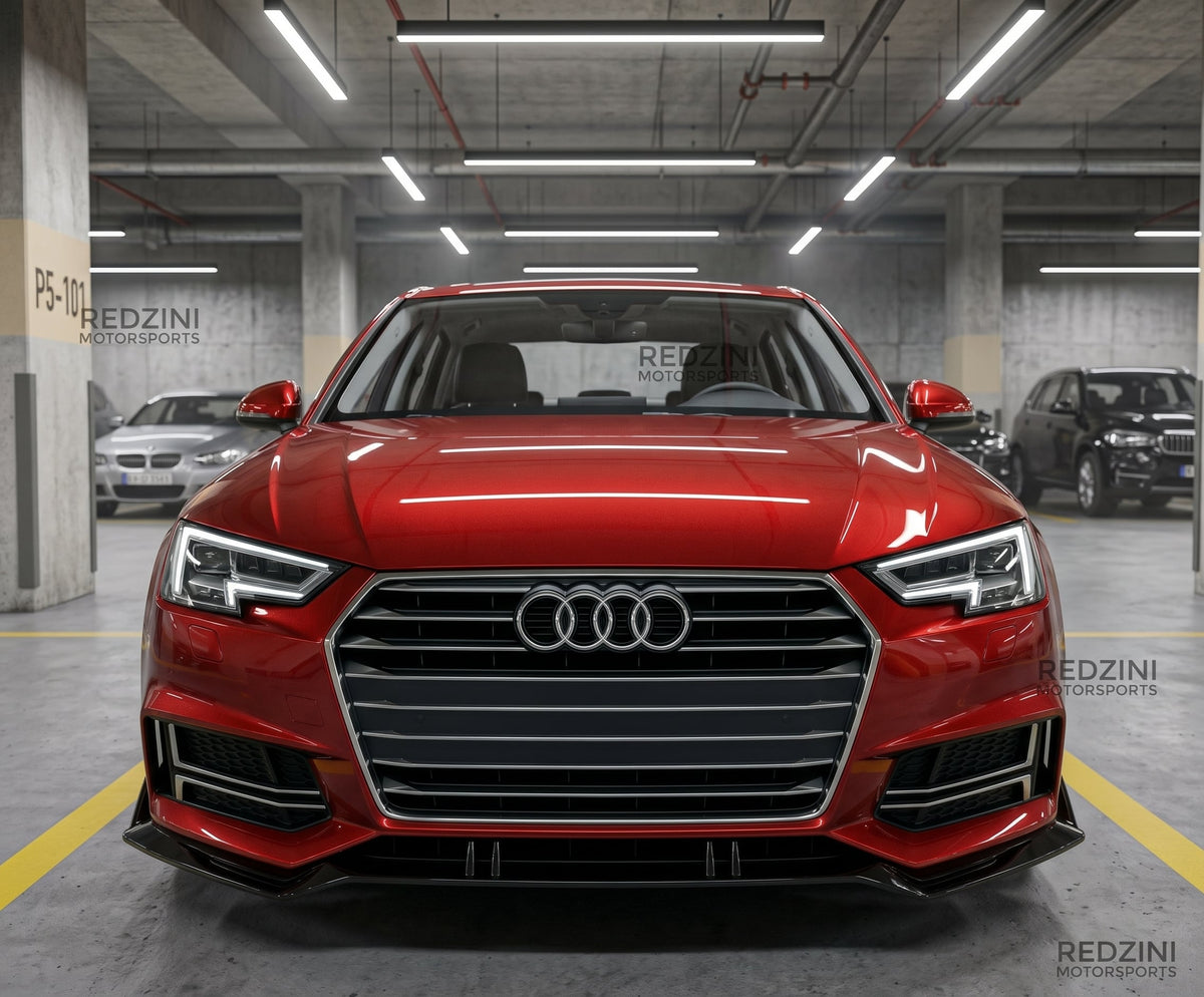 2017-2019 Audi A4/S4 B9 Front Lip Gloss Black Front Center