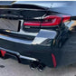 2017-2020 BMW 5 Series G30 CS with LED Style Rear Diffuser Gloss Black Back Right