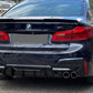 2017-2020 BMW 5 Series G30 Competition Style Rear Diffuser Gloss Black Back Left