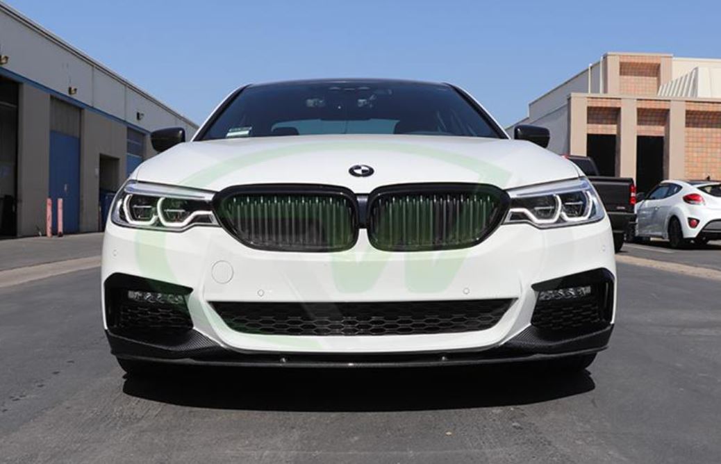 2017-2020 bmw 5 series g30 (530i/540i/m550i) pre-lci m sport m performance style front bumper lip splitter spolier gloss black front center