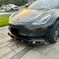 2017-2023 Tesla Model 3 V Style Front Lip Gloss Black Front Right