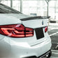 2017-2023 bmw 5/m series g30/f90 (530i/540i/m550i/m5) pre-lci and lci pro style rear trunk spoiler lip wing Gloss Black Back Left Close Up