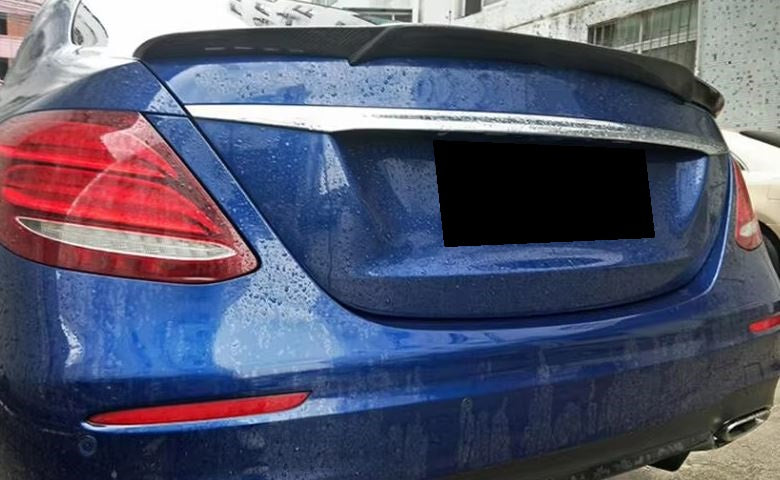 2017-2024 Mercedes Benz E Class Sedan W213 Brabus Style Spoiler Gloss Black Back Left