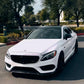 2019 2021 Mercedes C Class C300 C43 AMG W205 Brabus Style Front Lip Gloss Black Front Right Far