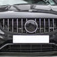 2019-2021 Mercedes C Class W205 GT Style Panamericana Front Grille Gloss Black with Chrome Slats Front Center