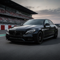 2019-2021 mercedes benz c class sedan w205 c63/c63s facelift gt style front bumper grille gloss black with camera
