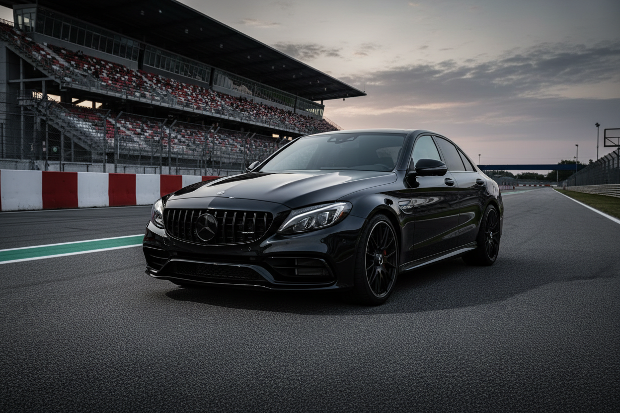 2019-2021 mercedes benz c class sedan w205 c63/c63s facelift gt style front bumper grille gloss black with camera