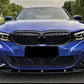 2019-2022 BMW 3 Series G20 CSMT Style Front Bumper Lip Splitter Pre LCI 330i M340i Gloss Black Front Center