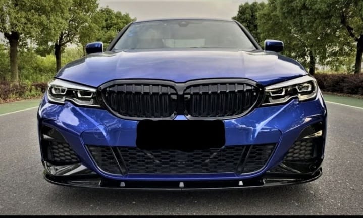 2019-2022 BMW 3 Series G20 CSMT Style Front Bumper Lip Splitter Pre LCI 330i M340i Gloss Black Front Center