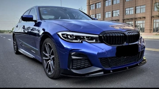 2019-2022 BMW 3 Series G20 CSMT Style Front Bumper Lip Splitter Pre LCI 330i M340i Gloss Black Front Left