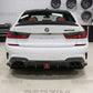 2019-2022 BMW 3 series g20 (330i/m340i) pre-lci led light style rear bumper diffuser gloss black m sport center