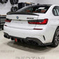 2019-2022 BMW 3 series g20 (330i/m340i) pre-lci led light style rear bumper diffuser gloss black m sport right