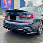 2019-2022 BMW 3 series g20 (330i/m340i) pre-lci led light style rear bumper diffuser gloss black m sport right far