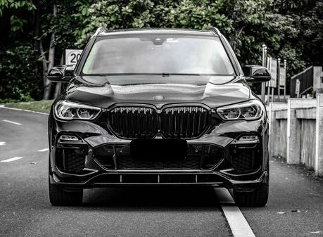 2019-2022 BMW X Series G05 X5 Warrior Style Front Lip Gloss Black Front Center