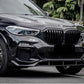 2019-2022 BMW X Series G05 X5 Warrior Style Front Lip Gloss Black Front Left