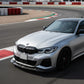 2019-2022 bmw 3 series g20 (330i/m340i) pre-lci m-sport ax style front bumper lip splitter spoiler replica carbon fiber front right