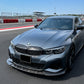 2019-2022 bmw 3 series g20 (330i/m340i) pre-lci m-sport ax style front bumper lip splitter spoiler replica carbon fiber right