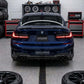 2019-2022 bmw 3 series g20 (330i/m340i) pre-lci m-sport m performance competition style v2 rear bumper diffuser with canards gloss black back center