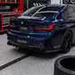 2019-2022 bmw 3 series g20 (330i/m340i) pre-lci m-sport m performance competition style v2 rear bumper diffuser with canards gloss black back right